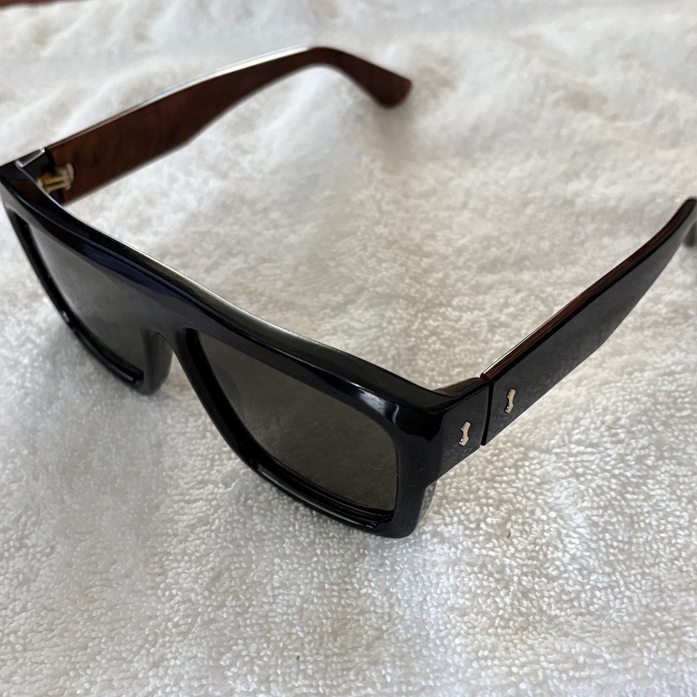 Gucci Black Rectangular Sunglasses - image 1